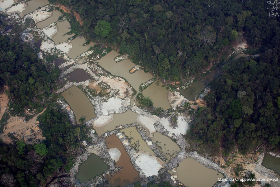 Devastação provocada pelo garimpo ilegal na Terra Indígena Munduruku