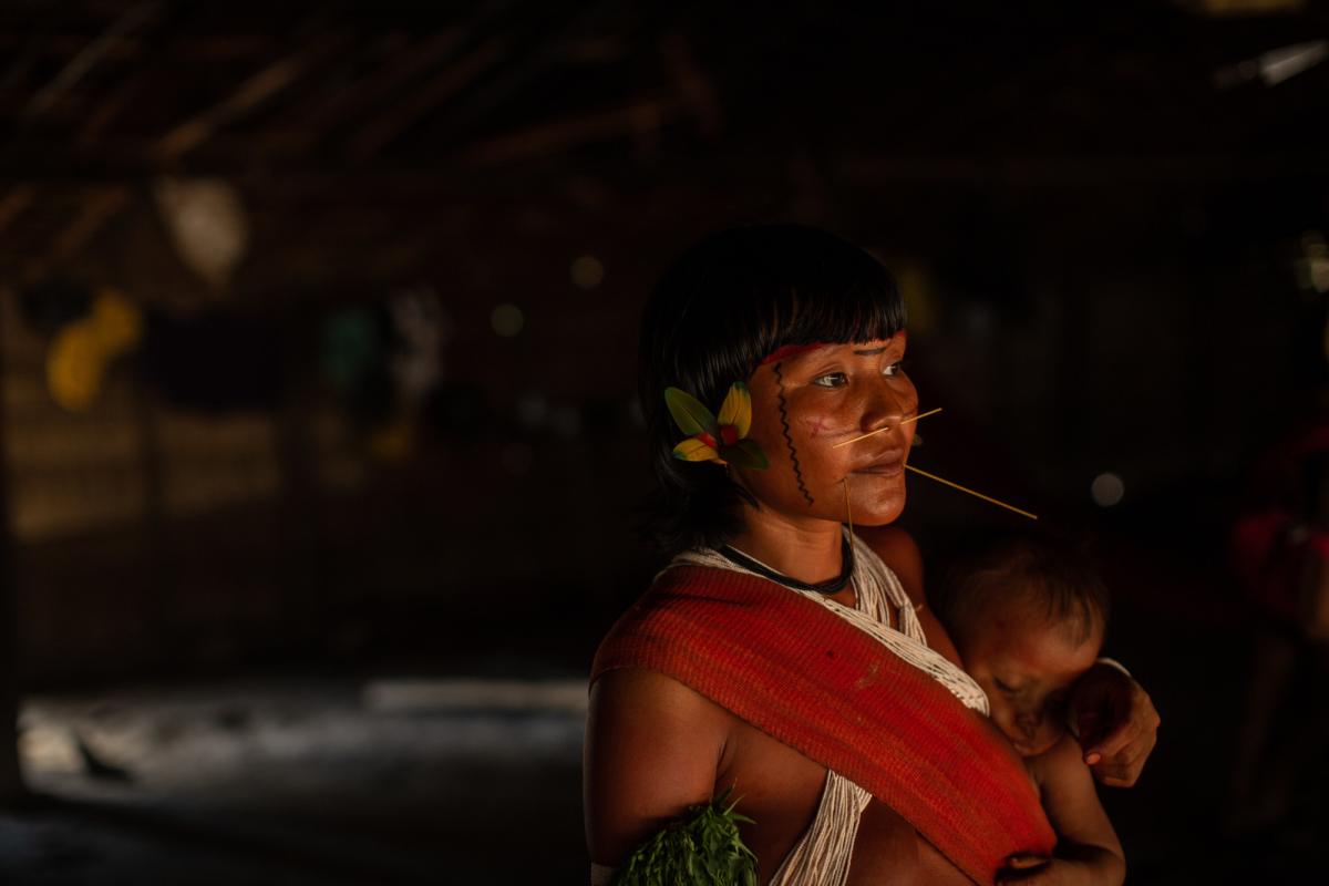 Yanomami women at the Yanomami and Ye'kwana Leadership Forum