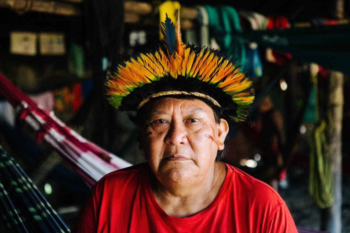 Portrait of Davi Kopenawa in the Yanomami Indigenous Land