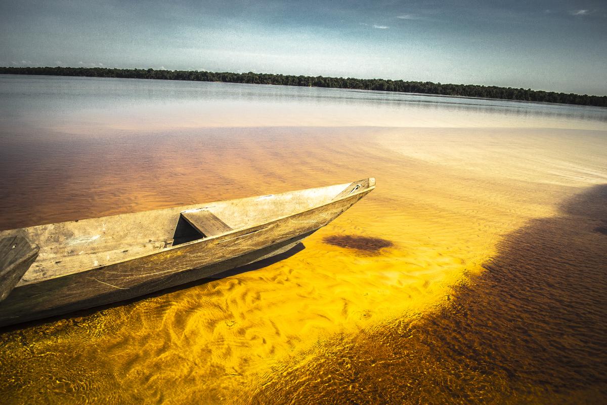 Imagem banco de areia no rio Negro