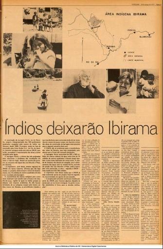 Em 1975 já havia promessa de remover os indígenas de suas terras, mas na época apenas não indígenas foram indenizados