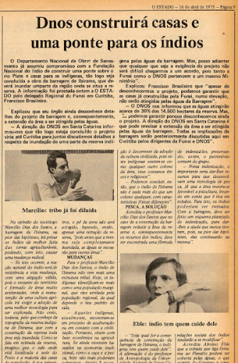 Recorte do jornal O Estado de 1975