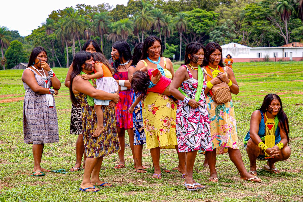 Mulheres do povo Panará participantes da MMTIX