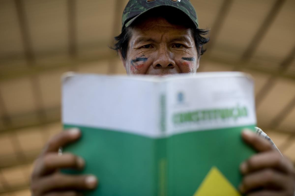 Reunião da Aty Guassu, tradicional assembleia que reúne lideranças indígenas Guarani, em Dourados (MS), em 2012 | Marcello Casal Jr. / Agência Brasil