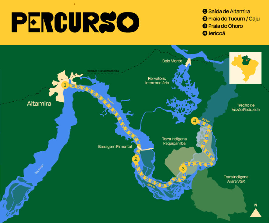Percurso da Canoada