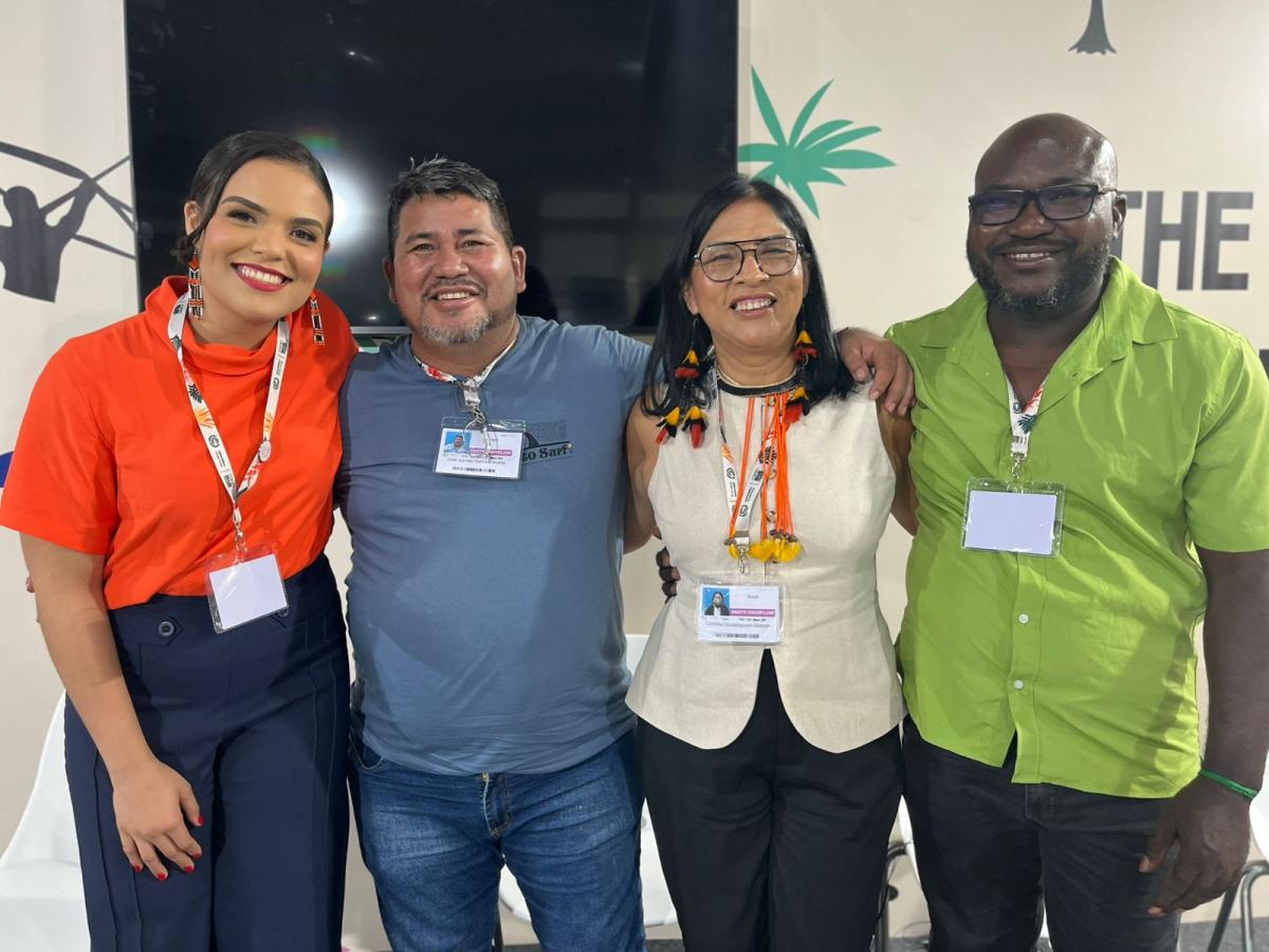 Da esquerda para a direita: Juliana Maia (ISA), José Brilhante (CNS), Concita Sompré (FEPIPA) e Aurelio Borges (Malungu)