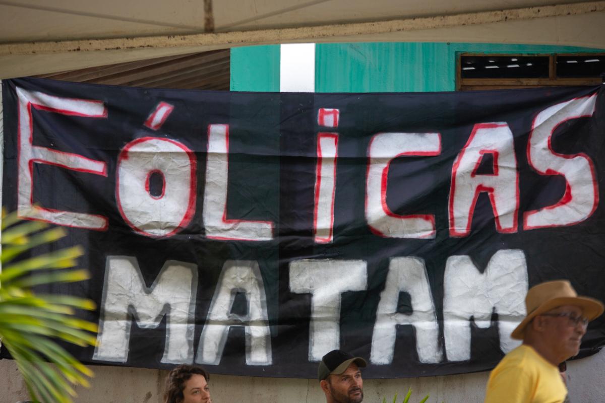 Em Caetés, a Escola dos Ventos luta para enfrentar os efeitos das eólicas próximas de suas casas e que afetam a saúde da população📸 Jezz Maia / Caatinga Climate Week