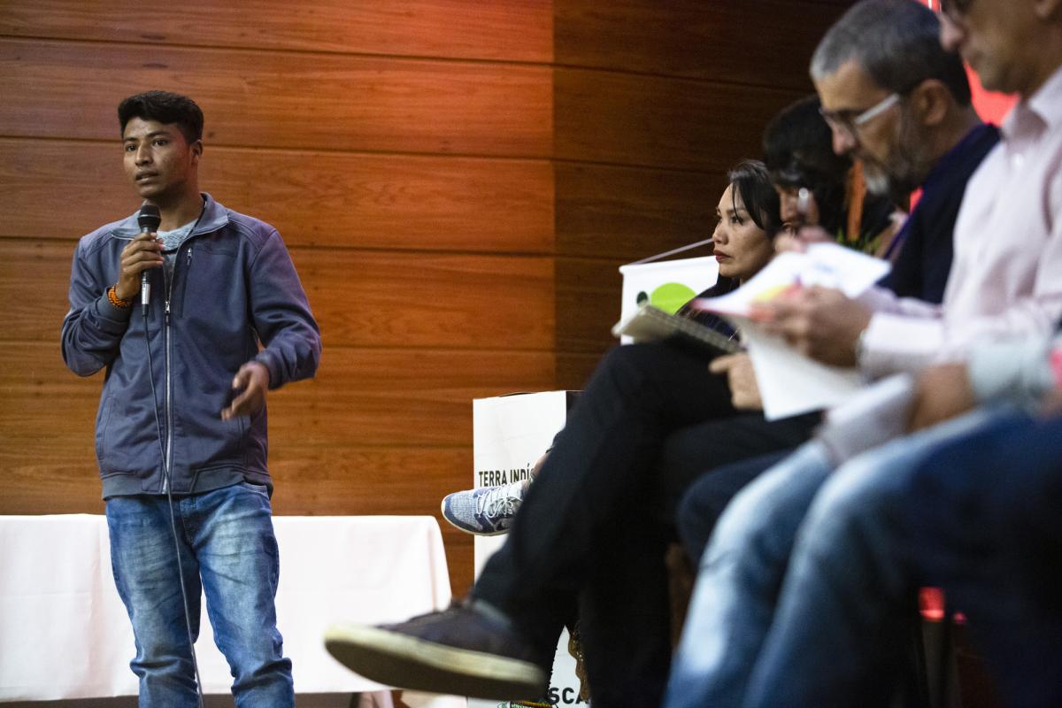 Karaí Tiago em evento