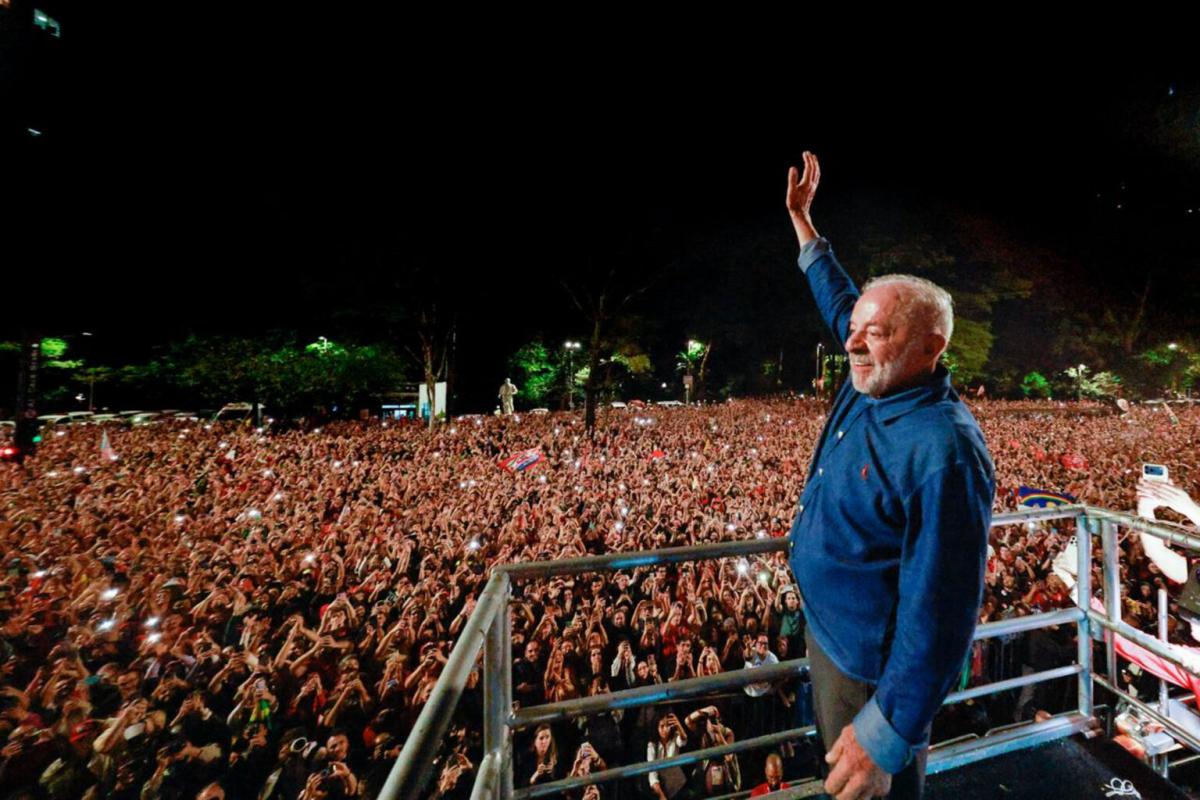 Presidente da República, Luiz Inácio Lula da Silva, durante discurso de reeleição, São Paulo (SP)