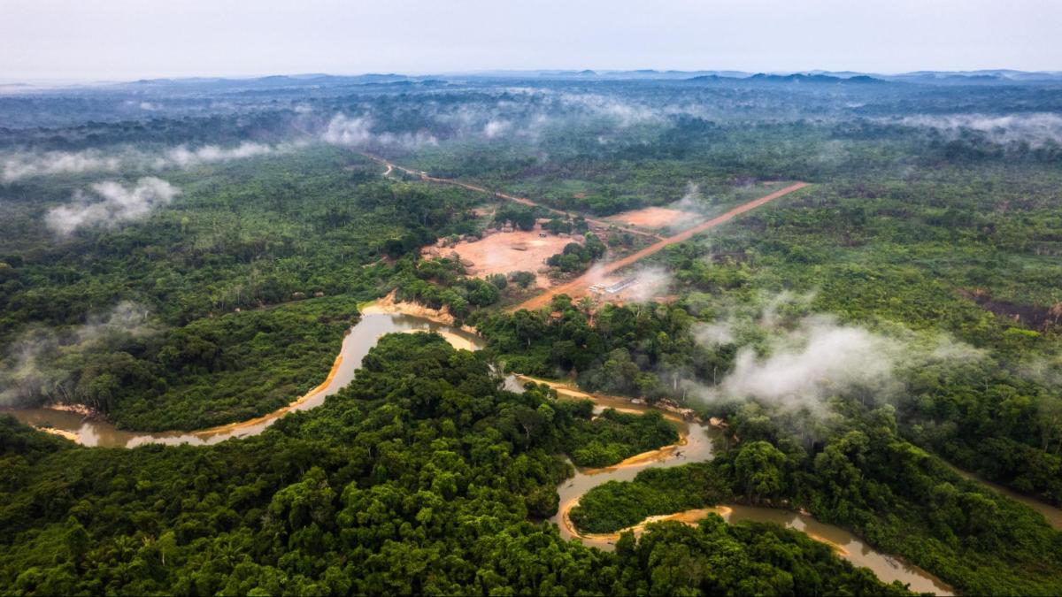 Vista aérea da Aldeia Nansepotiti, em 2022
