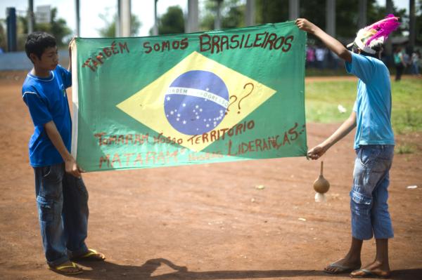 Reunião da Aty Guassu, tradicional assembleia que reúne lideranças indígenas Guarani, em Dourados (MS), em 2012 | Marcello Casal Jr. / Agência Brasil